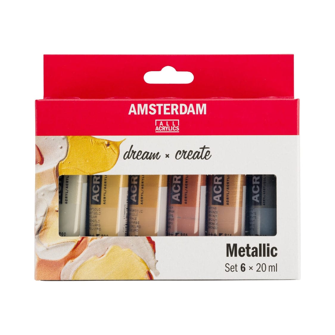 Amsterdam Standard Series Metallic 20ml Acrylic Paint Set 6 Colors